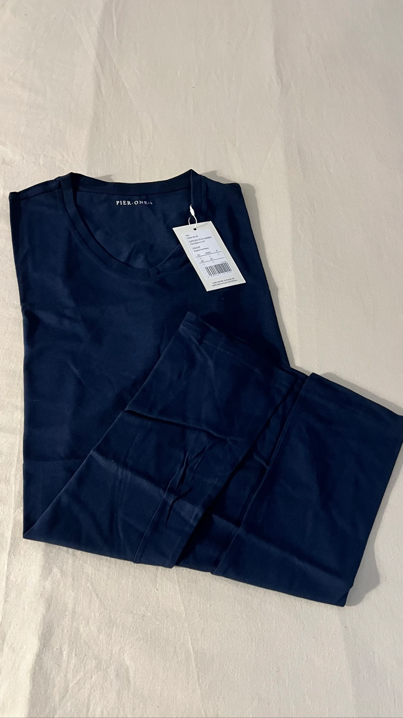 Camiseta Masculina Azul Marinho Simples e Elegante – photo 4